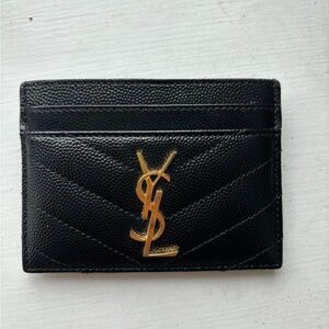 Authentic YSL Black Cardholder
